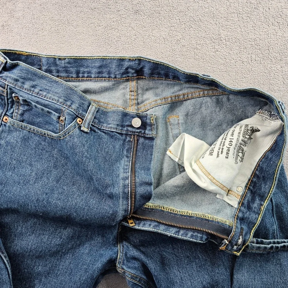 Levi's 505 Jeans‎ Men's 38x30 Blue Denim 5-Pockets Casual Mid-Rise Straight Leg